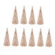 thumbnail image 4 of Cono de madera sin pintar de 10 piezas con soporte para exhibición de joyas, soporte de exhibición 3 x 8 cm, 4 of 5