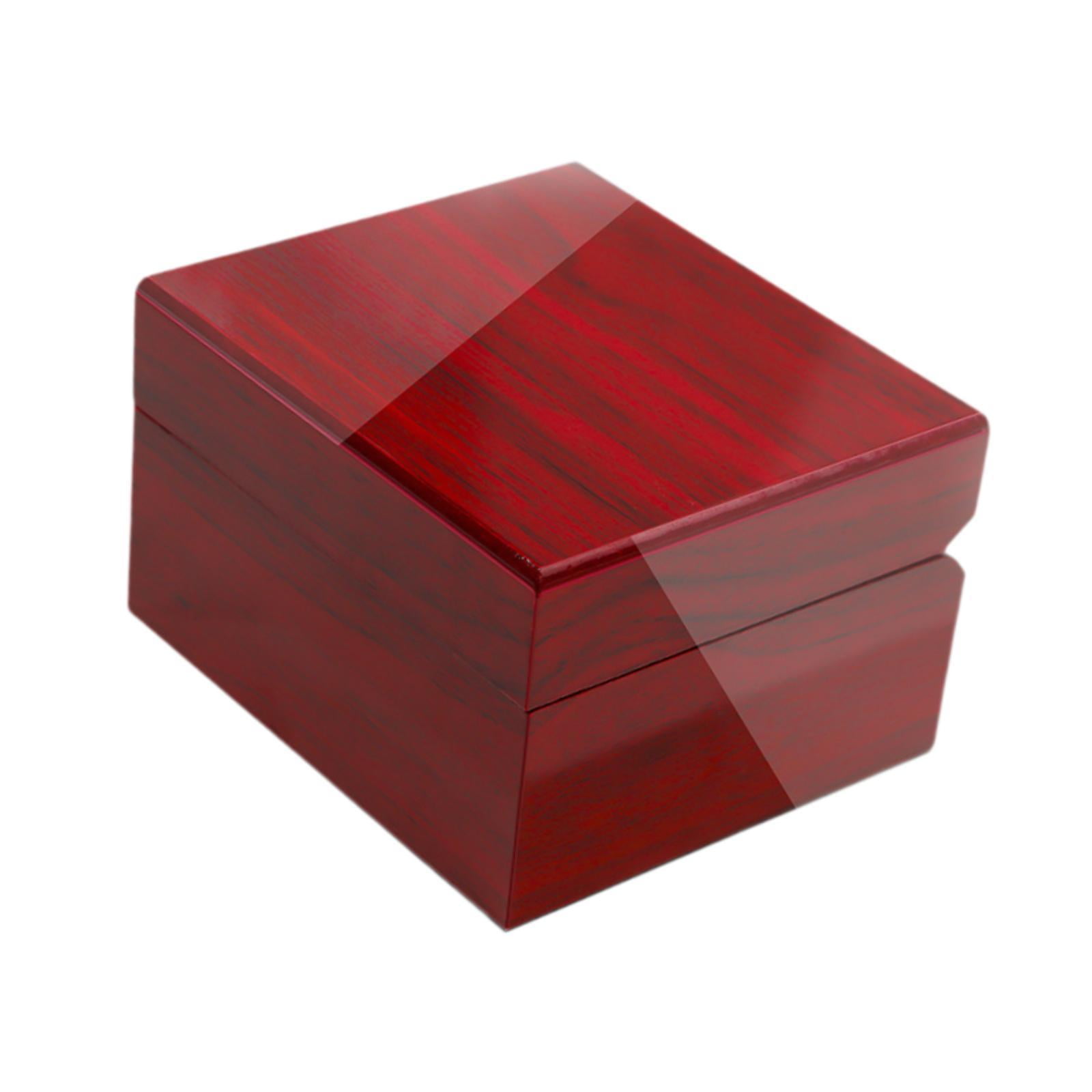 Magideal - Caja De Almacenamiento De Reloj Único Reloj Caja De Regalo De Madera De Lujo Contenedor De Pendientes Multifuncionales Para Hombres Mantenerse De Puls