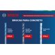 thumbnail image 2 of Broca percutora Bosch HCBG16, carburo de granito azul, 1,27 x 15,24 cm, 2 of 4