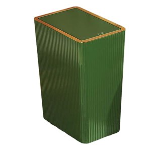 Magideal - Cubo De Basura Con Tapas, Cubo De Basura Nórdico, Cubo De Basura Estrecho, Cesto De Basura De Cocina Para El Hogar, Inodoro, Garaje, Estudio Y Sala De 15L Verde