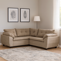 Deco Outlet - Sofá Seccional Liverpool 3.2 Tela Beige