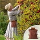 thumbnail image 2 of 2 paquete Bolsa de forraje, al aire libre recogiendo bolsas de fruta, Bolsa de forraje de lienzo cerado, Bolsa de cinturón de cuero plegable con cordón Bolsa de recogida multipropósito para, 2 of 3