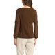 thumbnail image 3 of INSPIRE CHIC Blusa de Chifón para Mujer Cuello con Abertura Manga de Parches Elegante Top de Trabajo XS Marrón Oscuro, 3 of 6