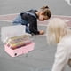 thumbnail image 3 of Caja de almacenamiento WEWLINE de 33 cm, 3 niveles, rosa con asa, 3 of 6