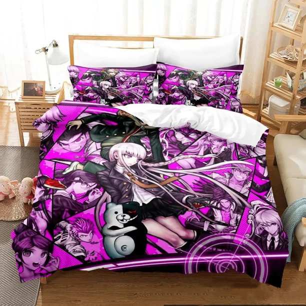 Danganronpa Bedding Set Boys Girls Duvet Cover Pillowcase Bed boys Adult Home Textileextile