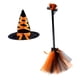 thumbnail image 5 of Sombrero De Escoba De Bruja De Halloween Palo De Escoba De Bruja Para Carnavales Fotografía Navide?a Naranja, 5 of 5