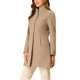 thumbnail image 4 of INSPIRE CHIC Abrigo de Mujer de Largo Medio con Cuello Mao, Abotonado, Abrigo de Invierno con Bolsillos Inclinados y Forro Completo, Marrón Claro XL, 4 of 6