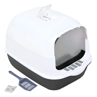 Genérico - Arenero Para Gato Caja De Arena Con Tapa Y Puerta Abatible Color Negro