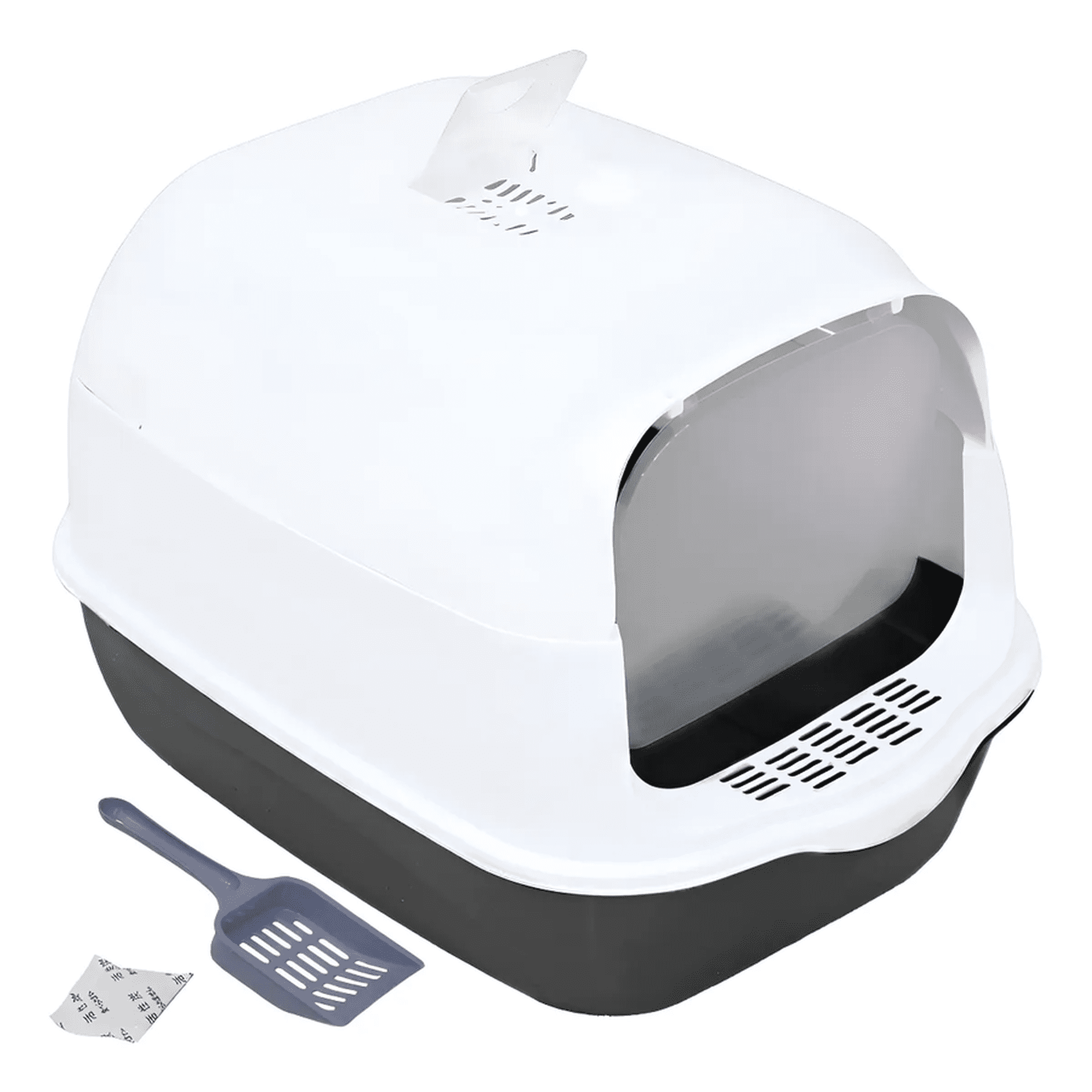 Genérico - Arenero Para Gato Caja De Arena Con Tapa Y Puerta Abatible Color Negro