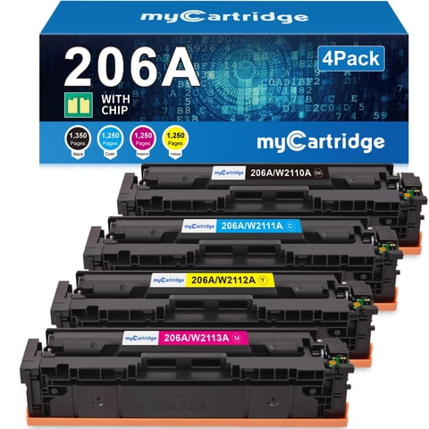 Paquete De 4 Cartuchos De Tóner Mycartridge 206A Para Hp Laserjet
