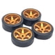 thumbnail image 5 of 4 Piezas 1:28 Llantas Y Neumáticos Juego De Neumáticos De Goma Para Wltoys P929 P939 Golden, 5 of 5
