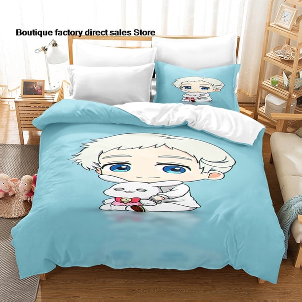 Yakusoku No Neverland Bedding Set Single Twin Full Queen King Size Bed Set Aldult Kid Bedroom Duvetcover Sets Bed Sheets