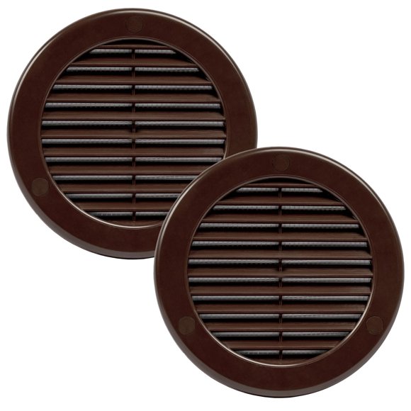 Cubierta de Ventilación Redonda para Sofito de Plástico Marrón de 4" Vent Systems