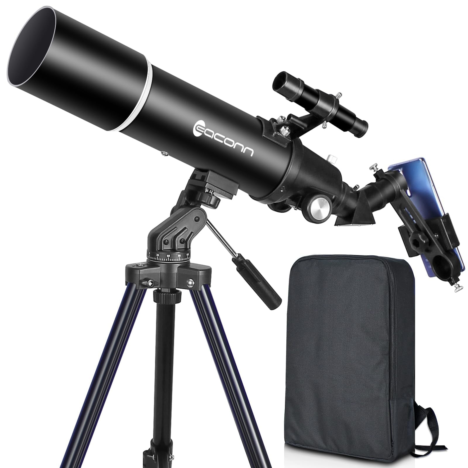 Telescopio Eaconn, 80 Mm De Apertura, 600 Mm, Refractor Para Adultos