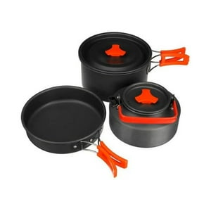 Disparo - Set Ollas Cocina Outdoor Camping Cocinilla Utensilios Ds-308