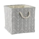 thumbnail image 1 of Contenedor de almacenamiento DII de poliéster en espiga, grande, cuadrado, gris, 1 of 9