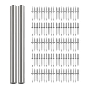 Magideal - Clavo De Rosca De Doble Cabeza, Tornillos De Seguridad Invisibles, Rodapiés Para Muebles, Sillas, Sofás, Manualidades De Bricolaje, Clavos De Cemento, , 100 Piezas