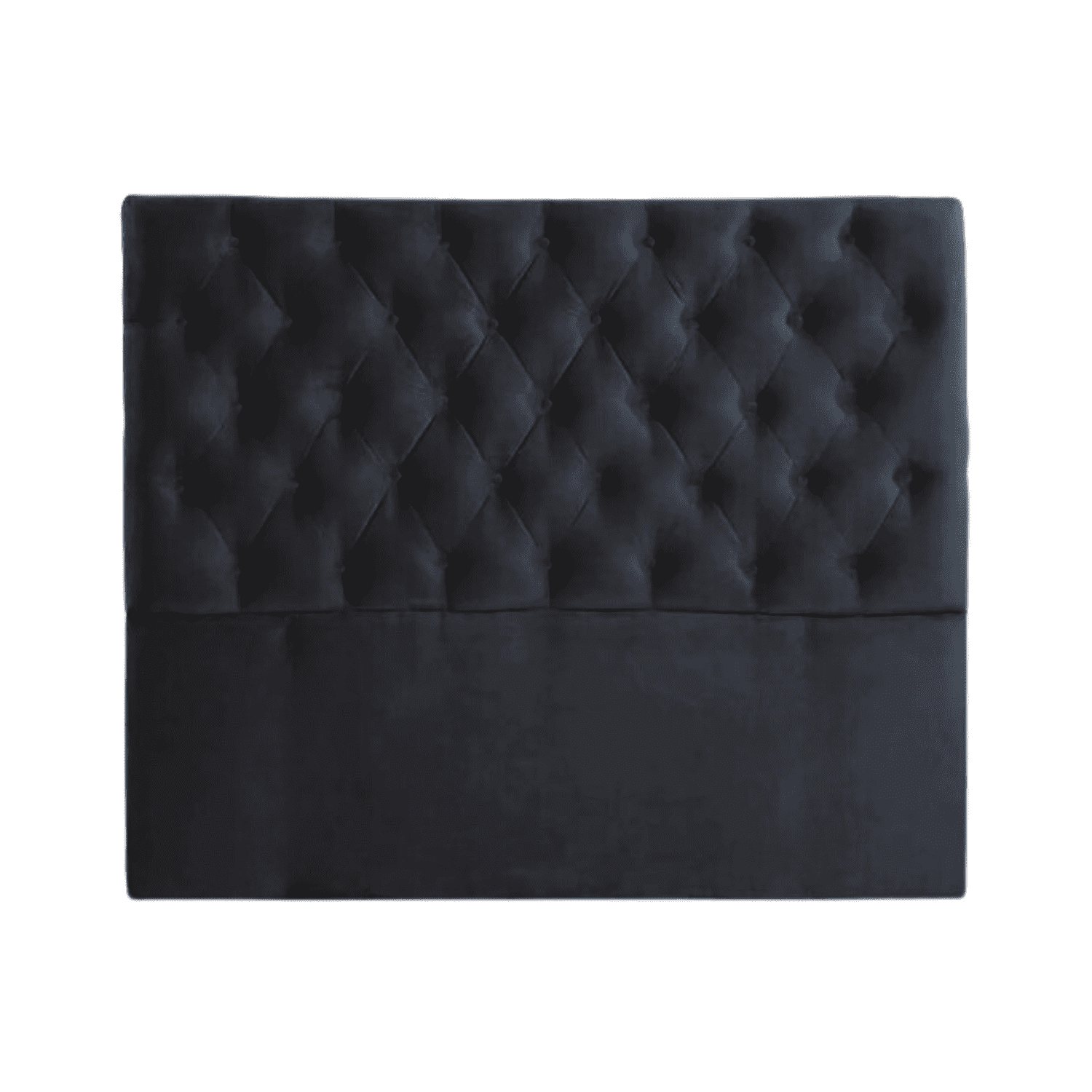 Importclick - Respaldo Super King Piso Capitone Premiun 200x140 Cm Negro Felpa