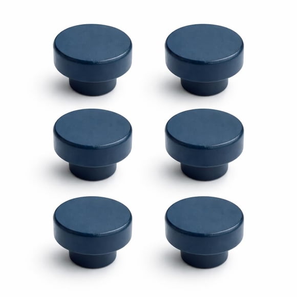 Perillas de madera para gabinete CUT & PACK 40 mm gris pizarra, paquete de 6