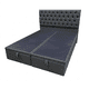 thumbnail image 2 of Cama Baúl 2 Plazas Lino Gris Oscuro 150x190 Base Dividida con Respaldo Tapizado, 2 of 2