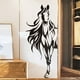thumbnail image 2 of 1pc, Personality Literary Black And White Horse Wall Sticker, Room Decor, Home Decor, Scene Decor, 2 of 4