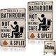 thumbnail image 1 of Letrero esto baño no cibercafé vintage metal estaño divertido humorístico arte pared aluminio rústico 20x30 cm emoji caca 2 uds, 1 of 7