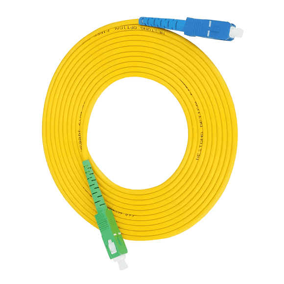 Cable Patch Cord Fibra Óptica Monomodo 5m SC/APC a Amarillo