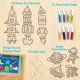thumbnail image 2 of Kit de decoración para ventanas Imagimake Rocket Suncatcher para niños de 6 a 8 años, 2 of 8