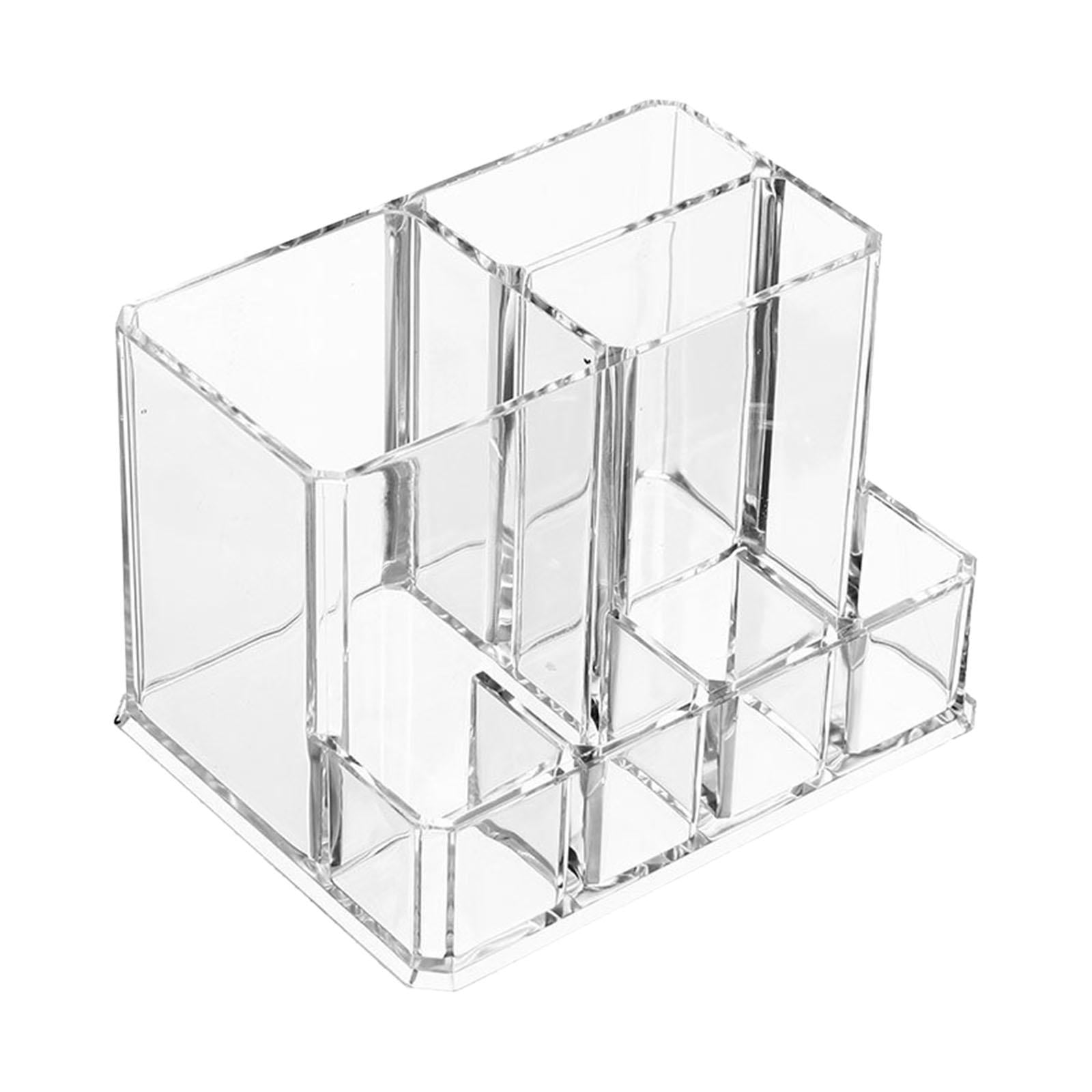 Magideal - Soporte Para Brochas De Maquillaje, Caja Organizadora De Vitrina De Almacenamiento De Escritorio De Gran Capacidad Con 7 Ranuras, Caja De Joyería Para