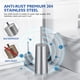 thumbnail image 2 of Juego de 2 escobillas de baño de acero inoxidable con soporte Wsedor Silver, 2 of 7