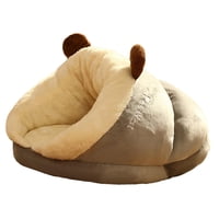 Magideal - Cama Para Perro Pequeña, Cueva Cálida, Gato Con Capucha, Casa Suave Y Cálida, Saco De Dormir Para Cachorro, Regalo De Invierno Para El Hogar , Gris, L