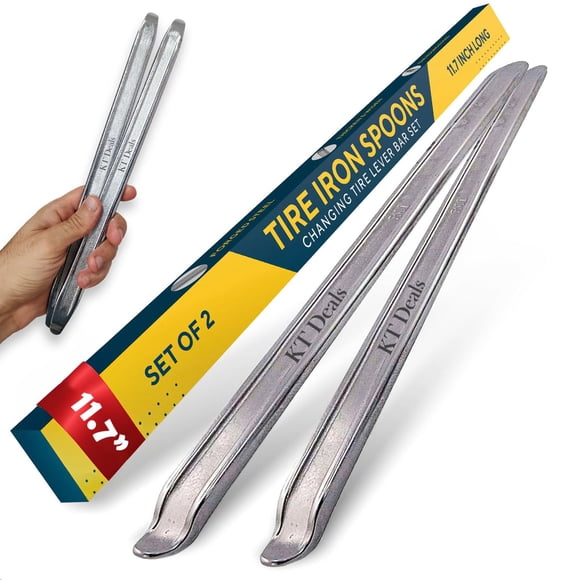 Juego de cucharas de hierro para neumáticos KT Deals de 11.7 pulgadas para motocicletas
