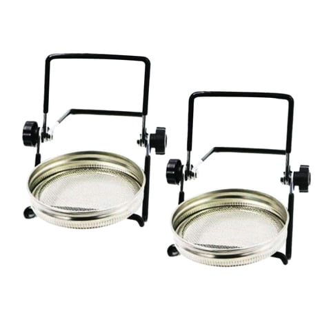 Magideal - 2X Tapas De Brotes De Tarros De Acero Inoxidable Kits De Brotes Con 2 Soportes De Brotes Duable Multifunción Fácil De Limpiar Para Frijoles De Brócoli