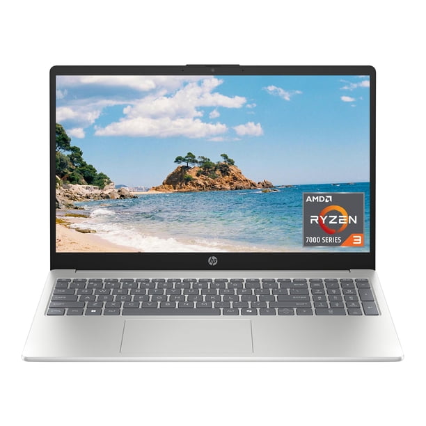 Laptop HP con pantalla táctil HD de 15.6 pulgadas Ryzen 3 7320U 8 GB RAM 128 GB SSD