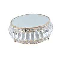 Magideal - Soporte De Exhibición De Pasteles Para Mesa De Postres, Bandeja De Exhibición De Magdalenas, Soporte Redondo Con Espejo Para Magdalenas Para Banquetes 24 Cm