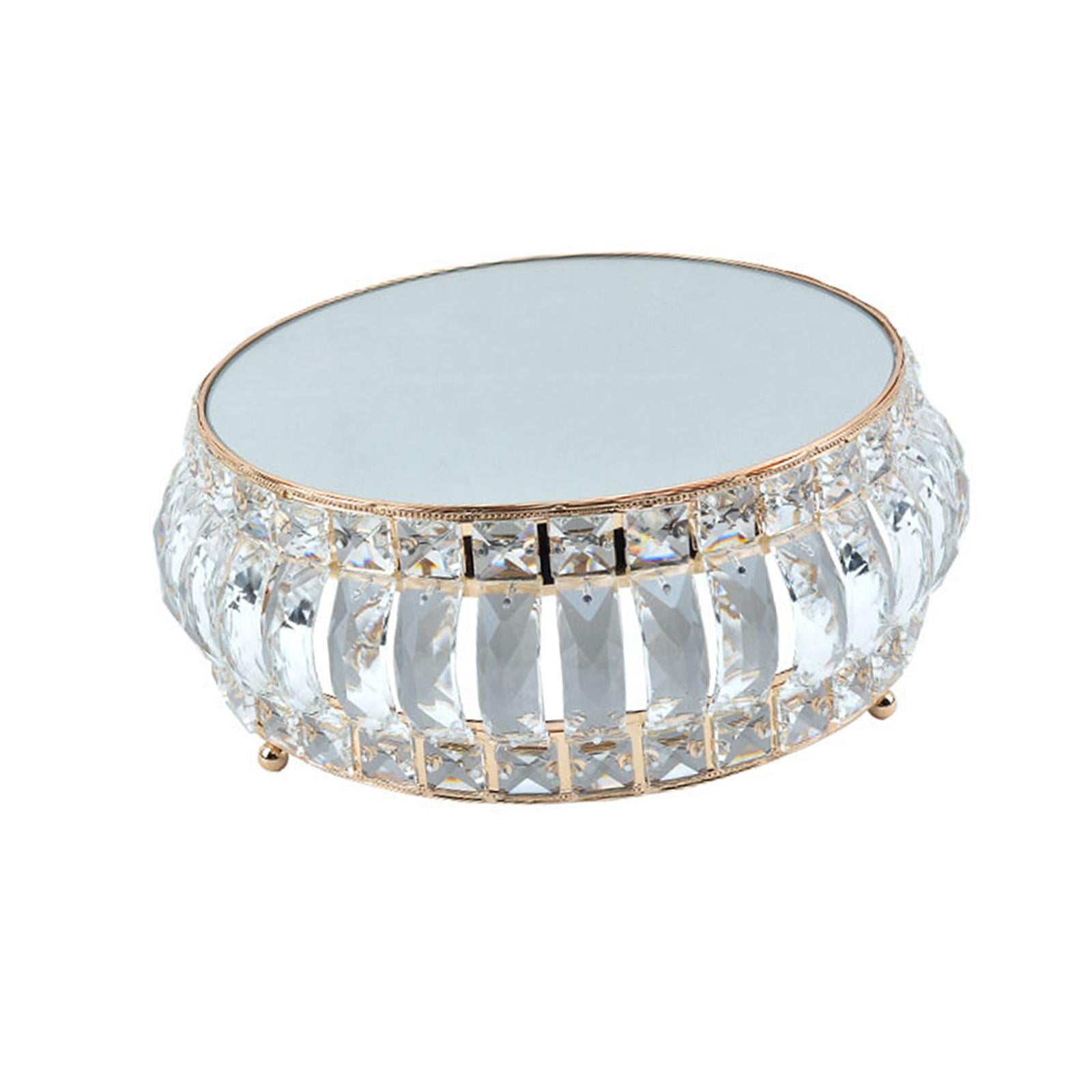 Magideal - Soporte De Exhibición De Pasteles Para Mesa De Postres, Bandeja De Exhibición De Magdalenas, Soporte Redondo Con Espejo Para Magdalenas Para Banquetes 24 Cm