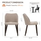 thumbnail image 2 of Sillas de comedor COLAMY, modernas, de tela, juego de 2 unidades, color camel, 2 of 4