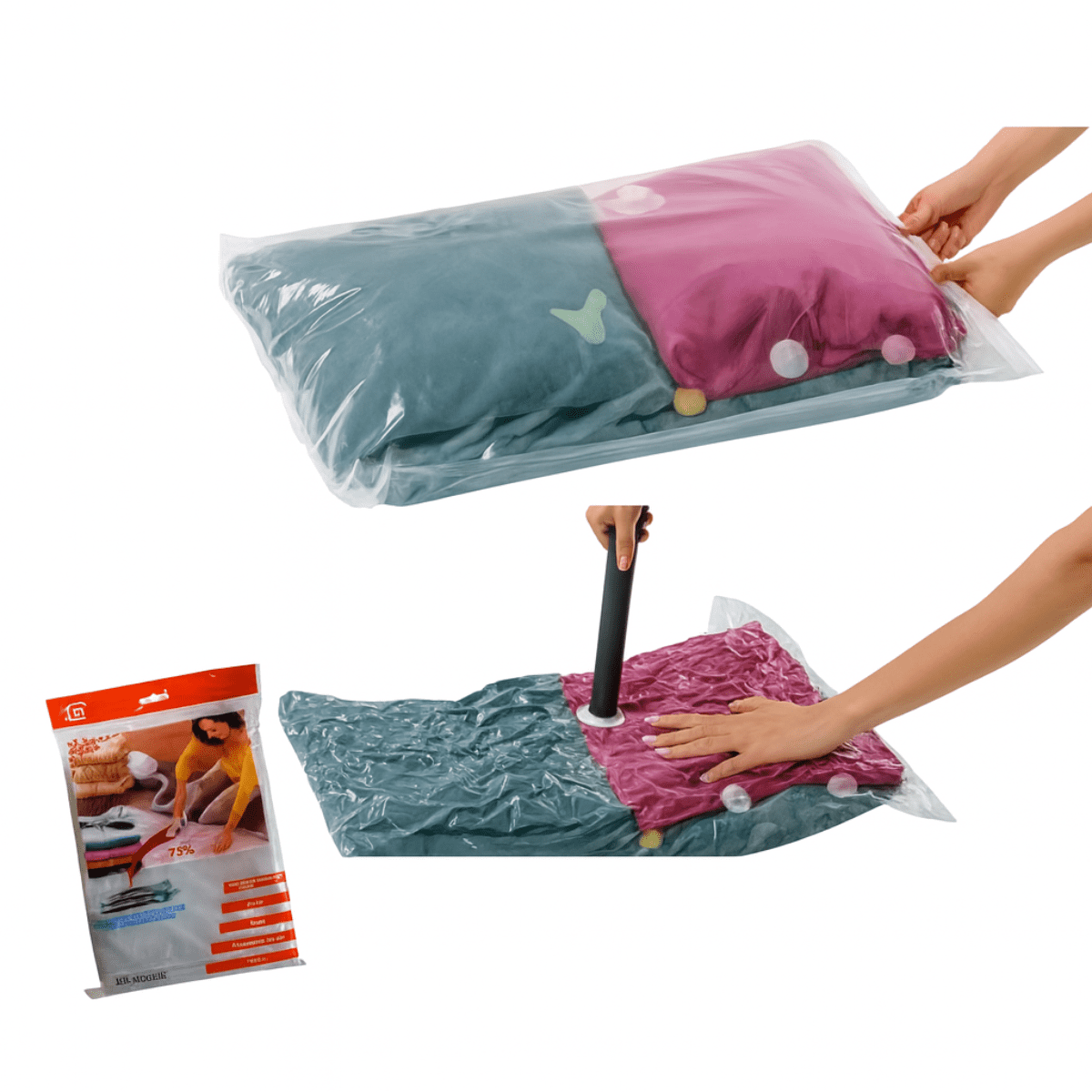 Genérico - Pack 6 Bolsas Empacadoras Al Vacío 60 X 80 Cm Multiuso