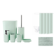 thumbnail image 1 of "Set Juego De Baño Belug  8 Piezas Alfombra Baño Eva Cortina Baño verde agua ", 1 of 5