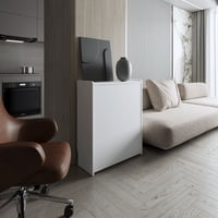 Tuhome - Escritorio Plegable Lesli Blanco 85,6X101X63,6 Cm