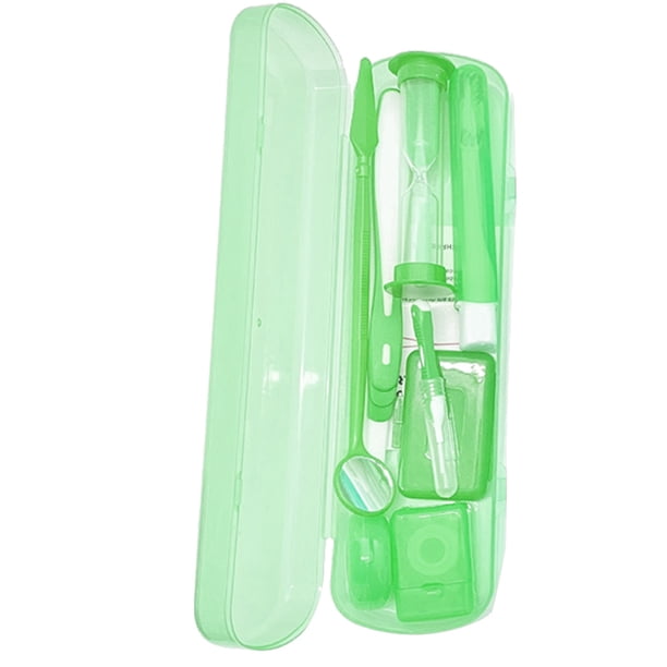 Cepillo de dientes de viaje plegable con caja, tamaño individual, portátil