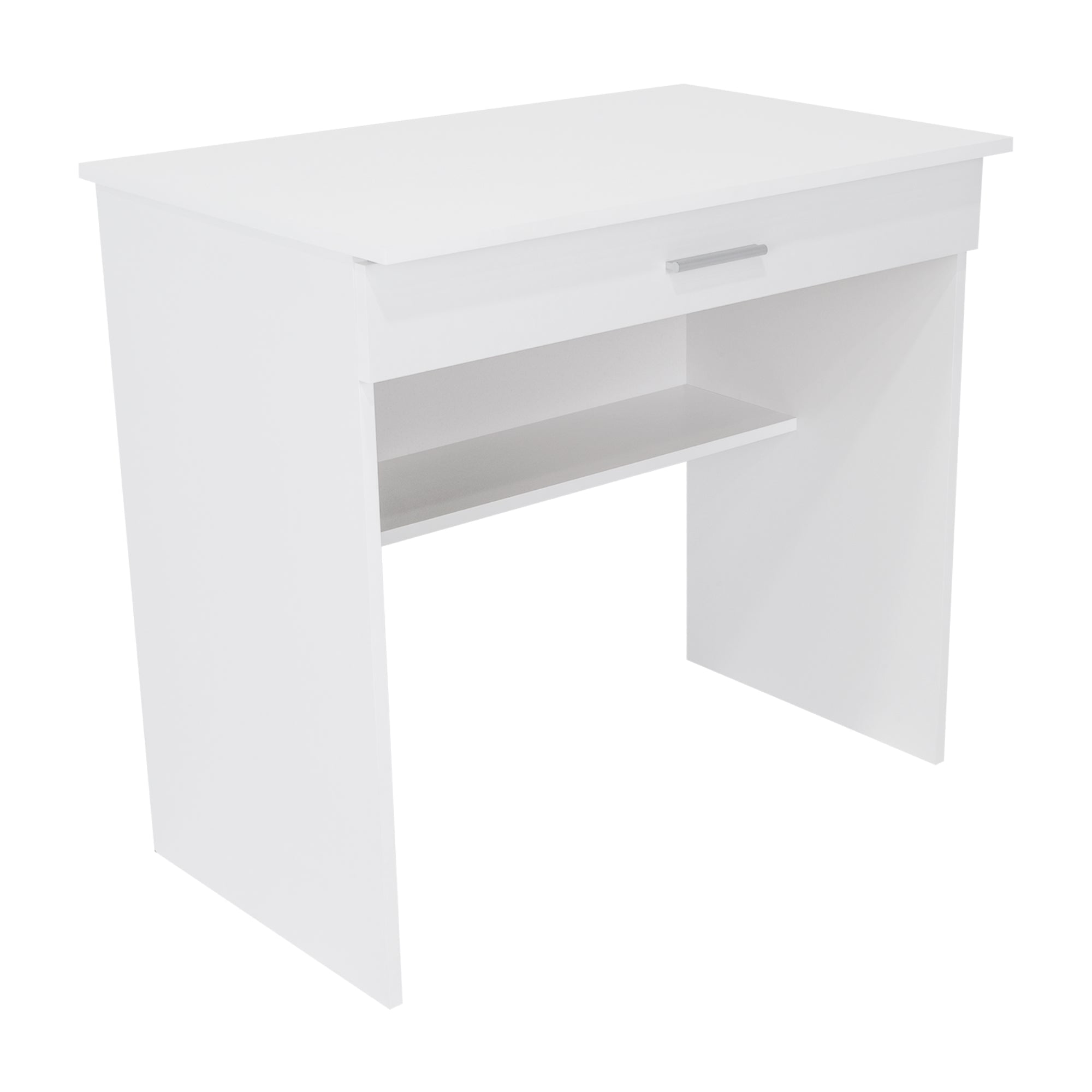 Fmfurniture - Escritorio 1 Cajon 80x73x49,8 Cm Blanco - Compacto Y Funcional