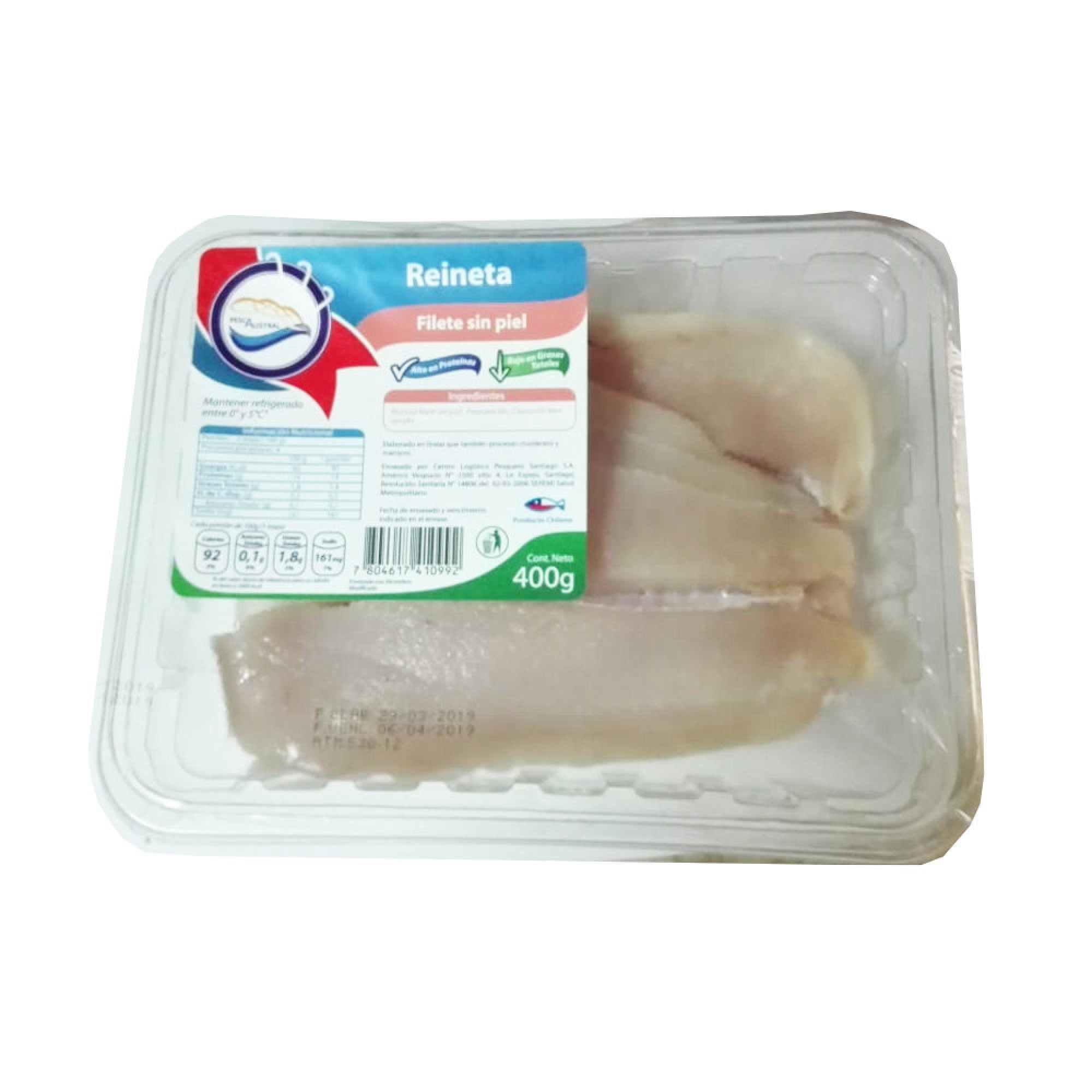 Reineta Fresca Filete 400 g Pesca Austral