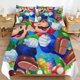 thumbnail image 1 of Super Mario 3-Piece Comforter Set for Bedroom Super Mario Bedding Set for Kids Adults Soft Microfiber Duvet Cover Set with Zipper Closure, 1 of 5