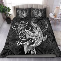 Milsleep - (Personalizado) Juego De Cama Tiburón Polinesio Tatuaje Hawaii Tribal - Lt12