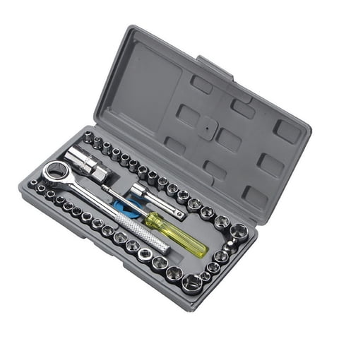 Genérico - Set Juego 40 Llaves Trinquete Motocicleta Auto Bicicleta Lau