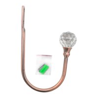 Magideal - Gancho De Sujeción Para Cortina, Gancho Para Cortina Con Decoración De Bola Transparente, Gancho De Sujeción Para Cortinas De Metal, Gancho Para Corti