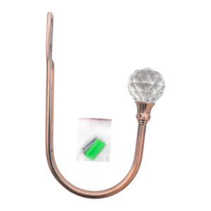 Magideal - Gancho De Sujeción Para Cortina, Gancho Para Cortina Con Decoración De Bola Transparente, Gancho De Sujeción Para Cortinas De Metal, Gancho Para Corti