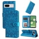 thumbnail image 2 of Funda tipo cartera FOXDOCK para Google Pixel 7 , diseño girasol en relieve, cuero PU, cierre magnético, soporte y tarjetero, 2 of 5