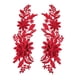 thumbnail image 4 of 2 Apliques De Encaje Con Bordado De Flores Para Boda, Vestido De Fiesta, Ropa, Color Rojo, 4 of 5